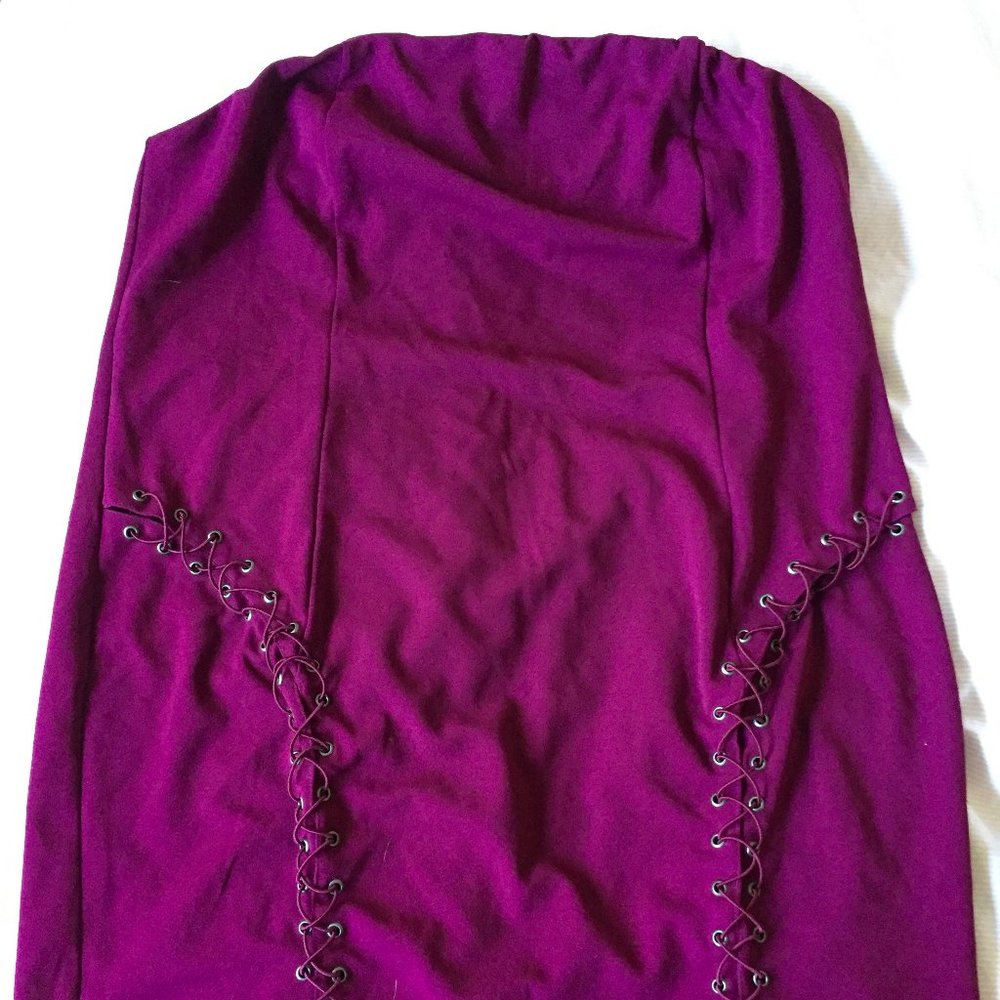 Midi Magenta Tube Skirt NWOT